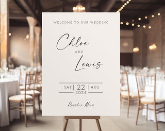 Wedding Welcome Sign - Classic Wedding Welcome Sign - Design 004