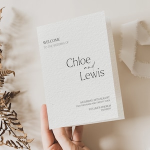 Order Of Service, Wedding Booklet, Wedding Programme (Design 2)