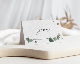 Wedding Place Cards - Eucalyptus - Folded Name Cards