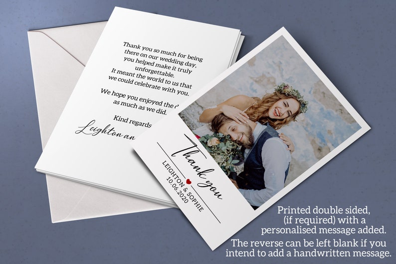 Wedding Thank You Cards With Photo Personalised Wedding Design 23 Personalized Thank You Cards Wedding Photo Photo Thank You Paper Paper Party Supplies Truongsinhhoc Com Vn