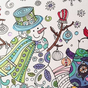 Christmas printable coloring pages download by Sue Zipkin