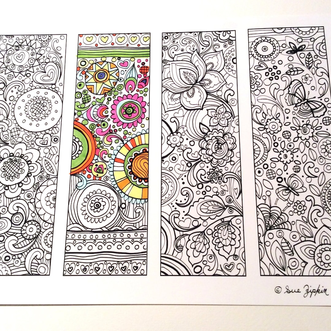 Bookmarks to Color Instant Download - Etsy