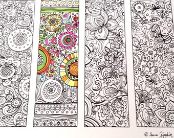Bookmarks to color instant download
