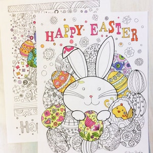 Sue Zipkin Easter Bunny Coloring Pages: Printable Easter Tree (PDF)