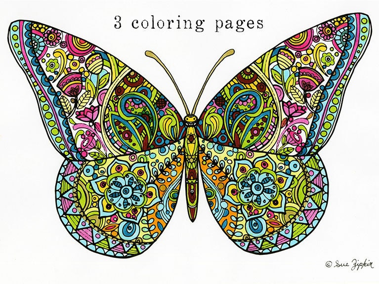Stream [PDF] Read Adult Color By Number Book: Butterflies Stress