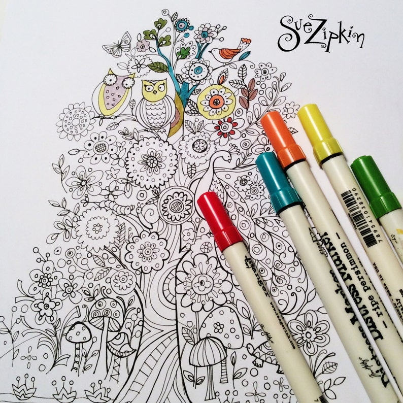 Printable Tree of Life Coloring Page - Etsy