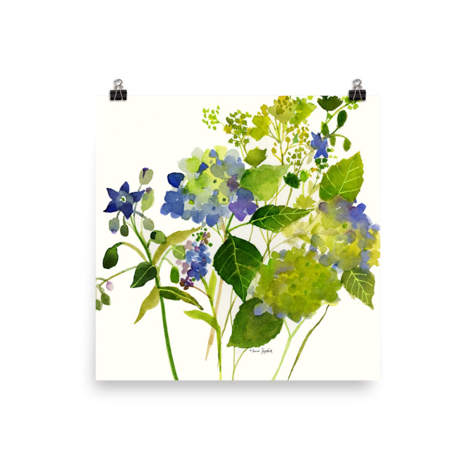 Flower Watercolor Poster Watercolor Painting Great Gift Etsy