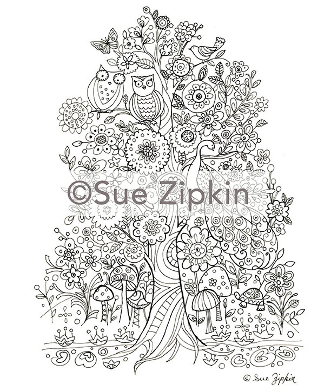 Printable Tree of Life Coloring Page - Etsy