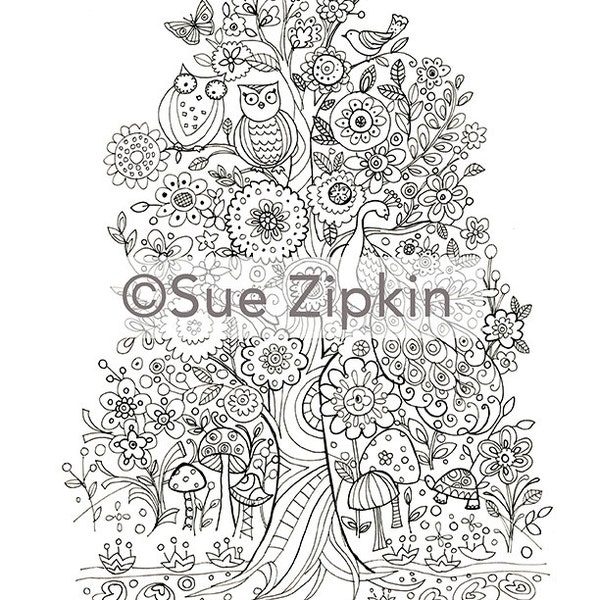 Printable Tree of Life Coloring Page