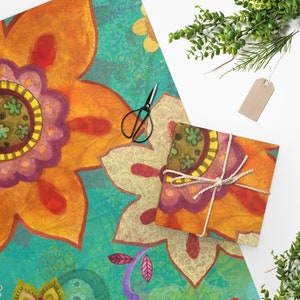 Bohemian Wrapping Paper| Floral | Exotic| Mandala, Gift Wrap for all Occasions