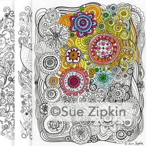 Printable coloring pages for instant download by Sue Zipkin