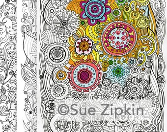 Printable coloring pages for instant download by Sue Zipkin