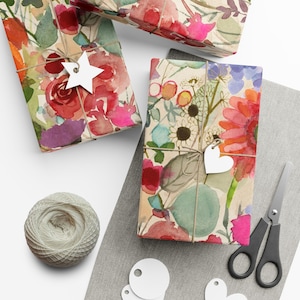 Watercolor Floral Gift Wrap: Sue Zipkin Painting