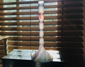 17 inch tall Silver Pink Carafe Blown glass Vase Unique house warming gifts for him and her Nuevo Rueven