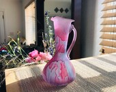Pink Blue Carafe Blown glass Vase cute tiny gifts for him and her