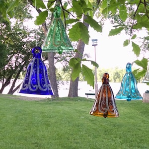 Blown Glass Wind Chime Bell: Colorful Patio Garden Decor