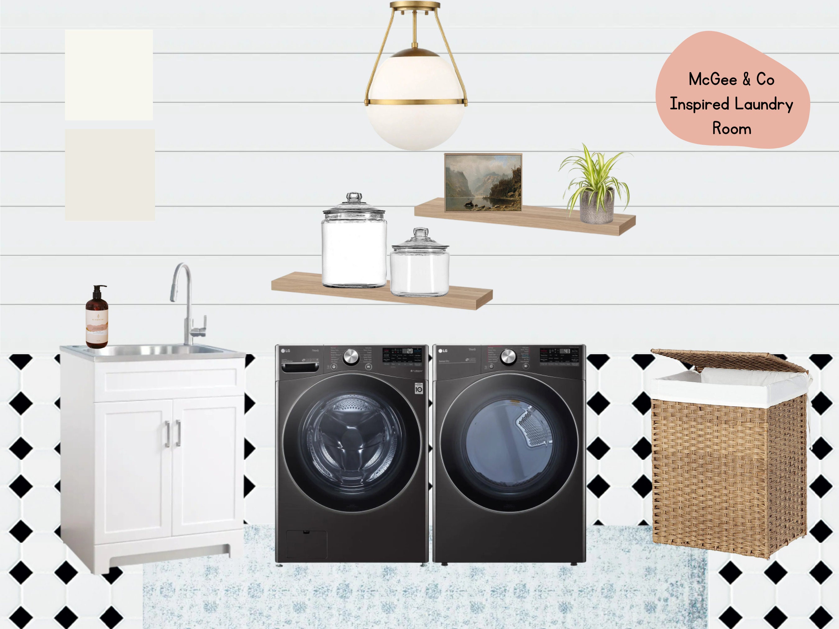 Mcgee & Co. Inspired Laundry Room Studio Mcgee Look for Less Etsy