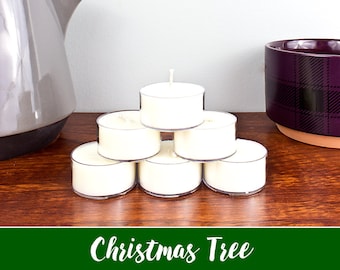 Velas de chá de soja em formato de árvore de Natal (6) - Vela vegana - Velas de chá de cera de abelha