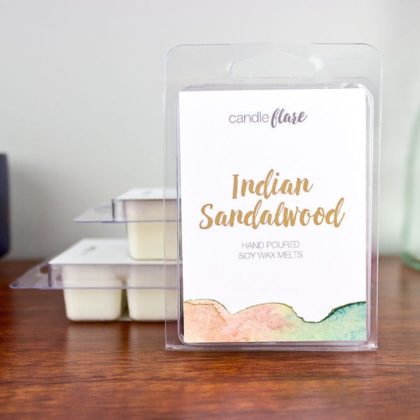 Indian Sandalwood Soy Wax Melts - Scented Wax Melts - Soy Candle Melts