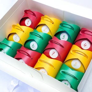 キャンドルアドベントカレンダー - クリスマスキャンドル12日間 - ソイワックスキャンドルメルト