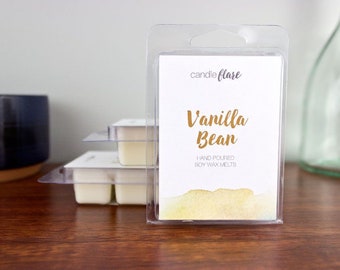 Derrete de cera de soja com fava de baunilha - Tortas de cera - Derrete de cera perfumado