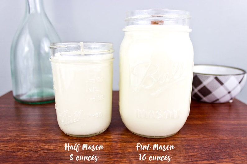 OCEAN MIST Soy Candle in Pint Mason Jar, Scented Candle, Wood Wick Candle, Scented Soy Candle, Ocean Candle, Mason Jar Candle, Beach Candle image 4