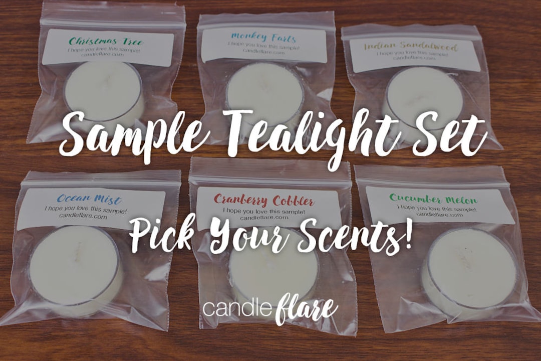 Sample Soy Tealight Set Six Samples. Sample Tealight Set, Sample Candle