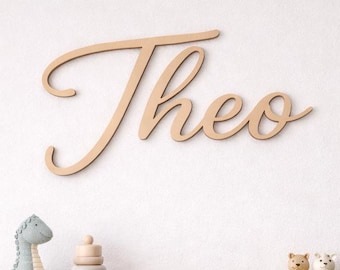 Personalised Wooden Name Sign | Custom Nursery, Kids Room Decor, Laser Cut MDF Plaque