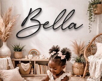 Custom Laser Cut MDF Name Sign | Nursery, Kids Room Wall Decor