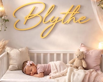 Custom Laser Cut MDF Name Sign | Nursery, Kids Room Wall Decor