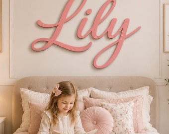 Personalised Wooden Name Sign | Custom Nursery, Kids Room Wall Decor