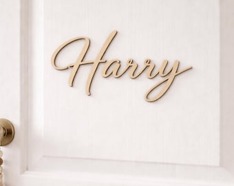 Personalised Wooden Name Sign | Custom Nursery, Kids Room Decor | Laser Cut MDF Plaque
