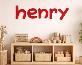 Custom Laser Cut MDF Name Sign | Nursery, Kids Room Wall Decor