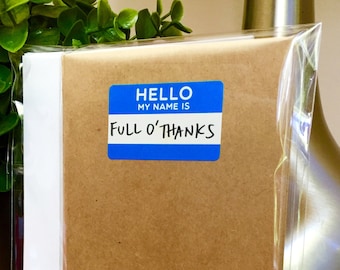 Hello my name is Full O'Thanks, hello, thank you cards set