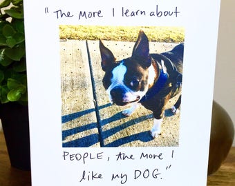 I Love My Dog Card, Mark Twain Quote