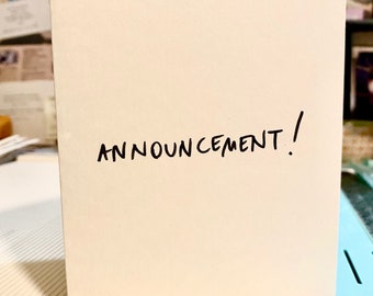 Announcement!