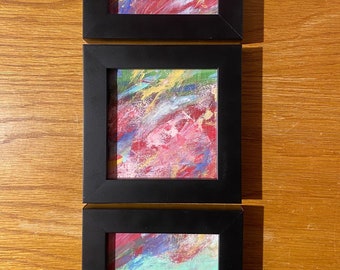 Sale! Abstract Art - 3 piece Wall Decor Set, Original Art, Abstract Painting, Gift (Oceans are Life)