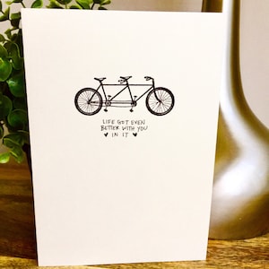 Life Got Even Better With You in It, Bike Anniversary Card, The Journey Continues
