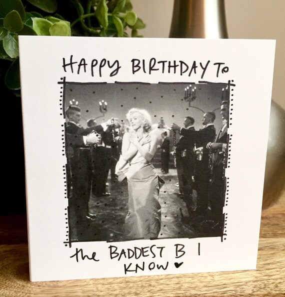 Marilyn Monroe Birthday Card Best Friend Birthday Card Etsy