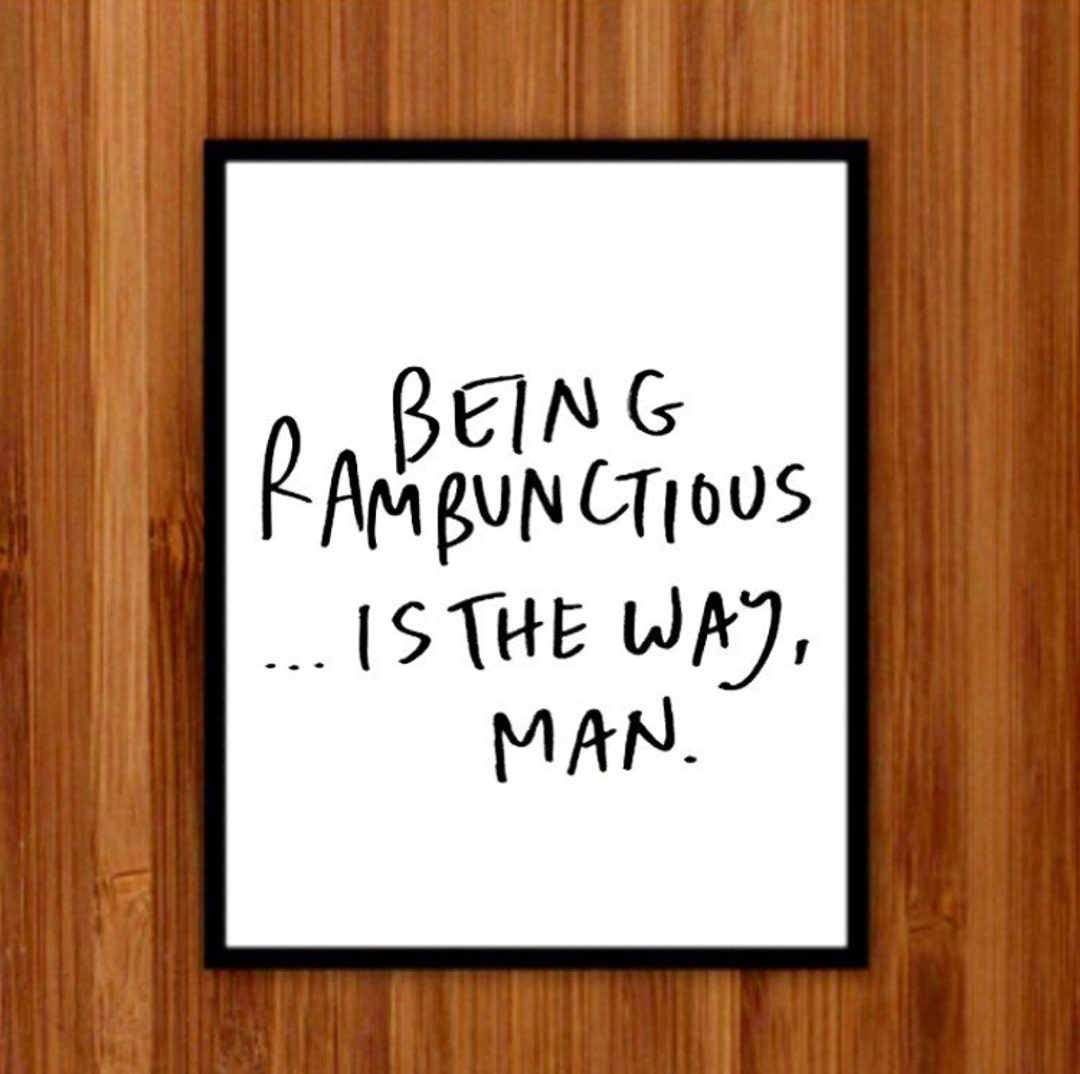 Instant Download, Printable Motivational Art, Wall Decor, Rambunctious ...