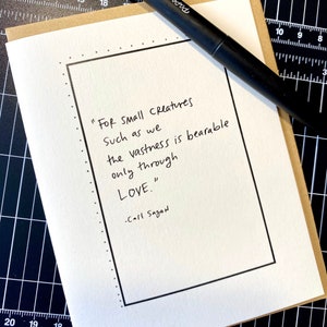 Carl Sagan Quote, Love Card, Social Distance/Quarantine Card, Reach out with Love image 2