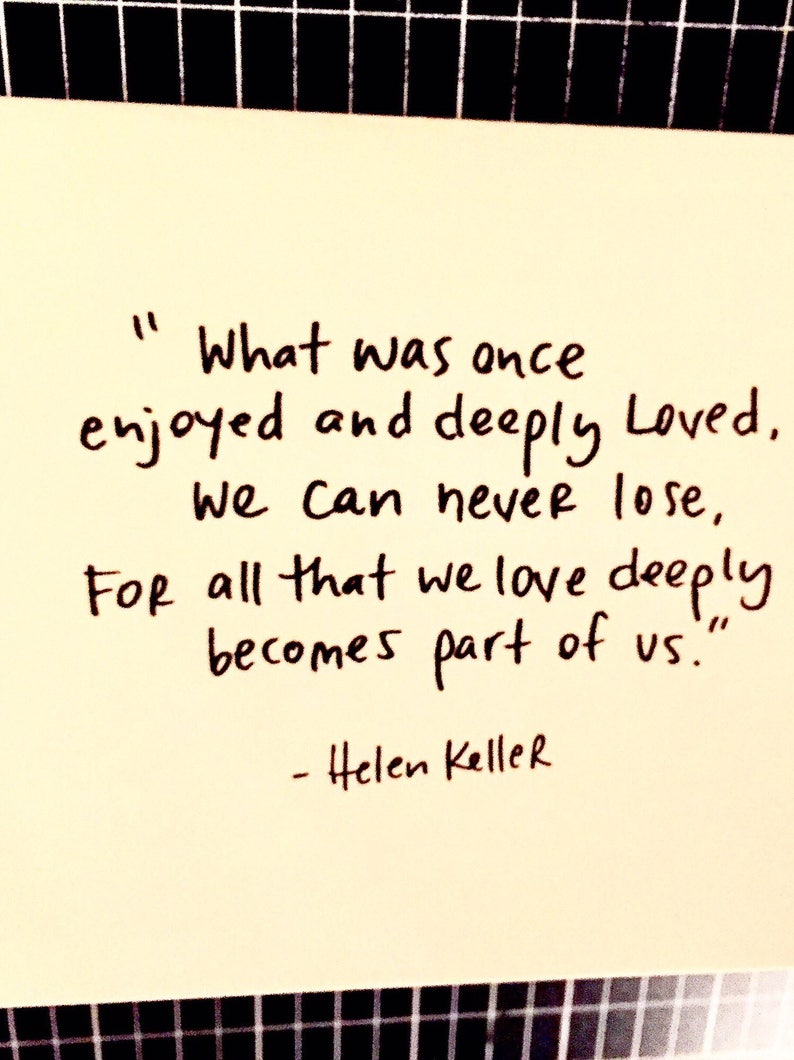 Helen Keller Quote, sympathy card, sorry for your loss, Pet Sympathy Card image 5