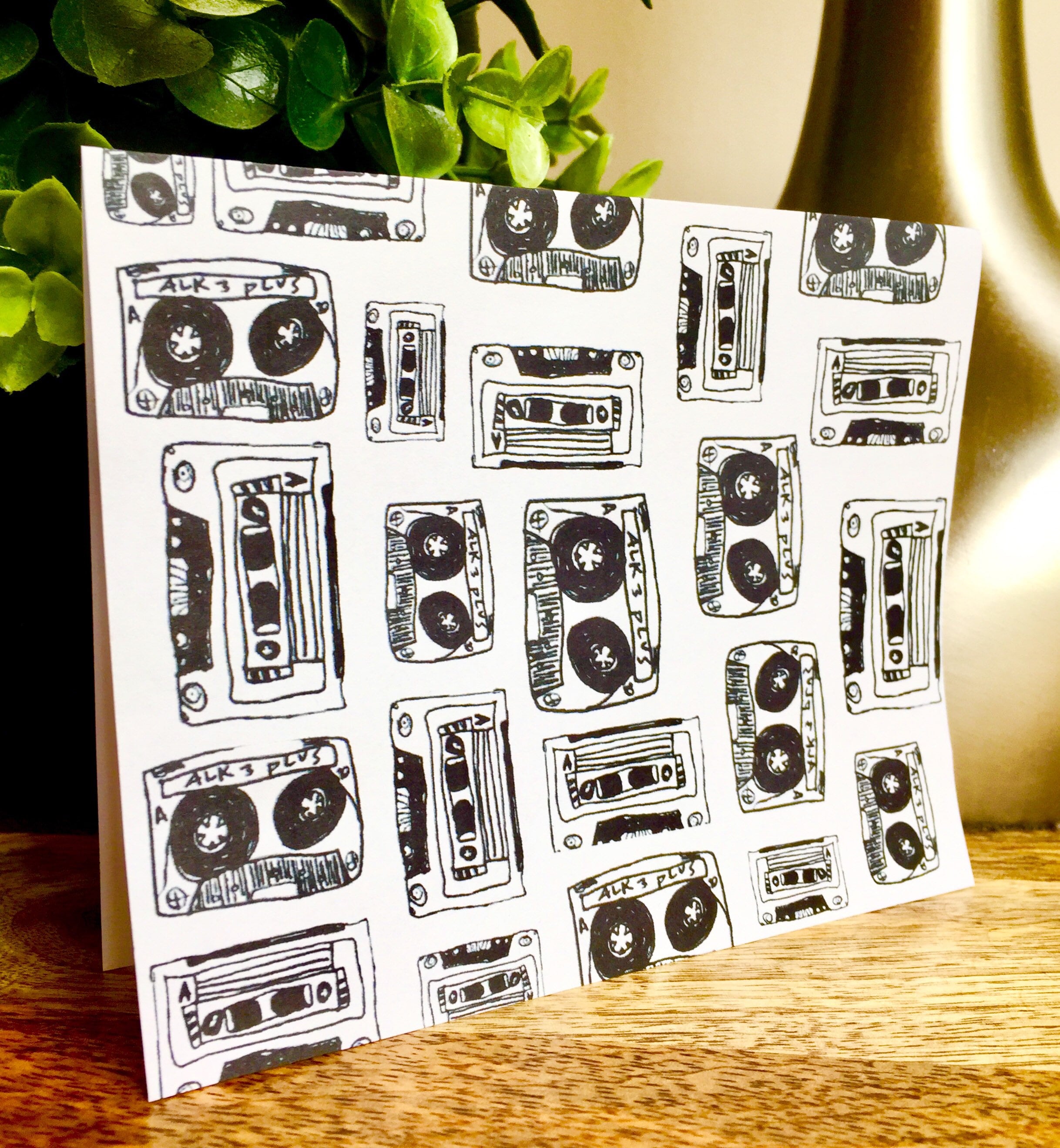 mixed tape print notecards thank you card set unique style simple print notecards
