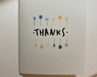 Flowerful Thanks; Thank You Card