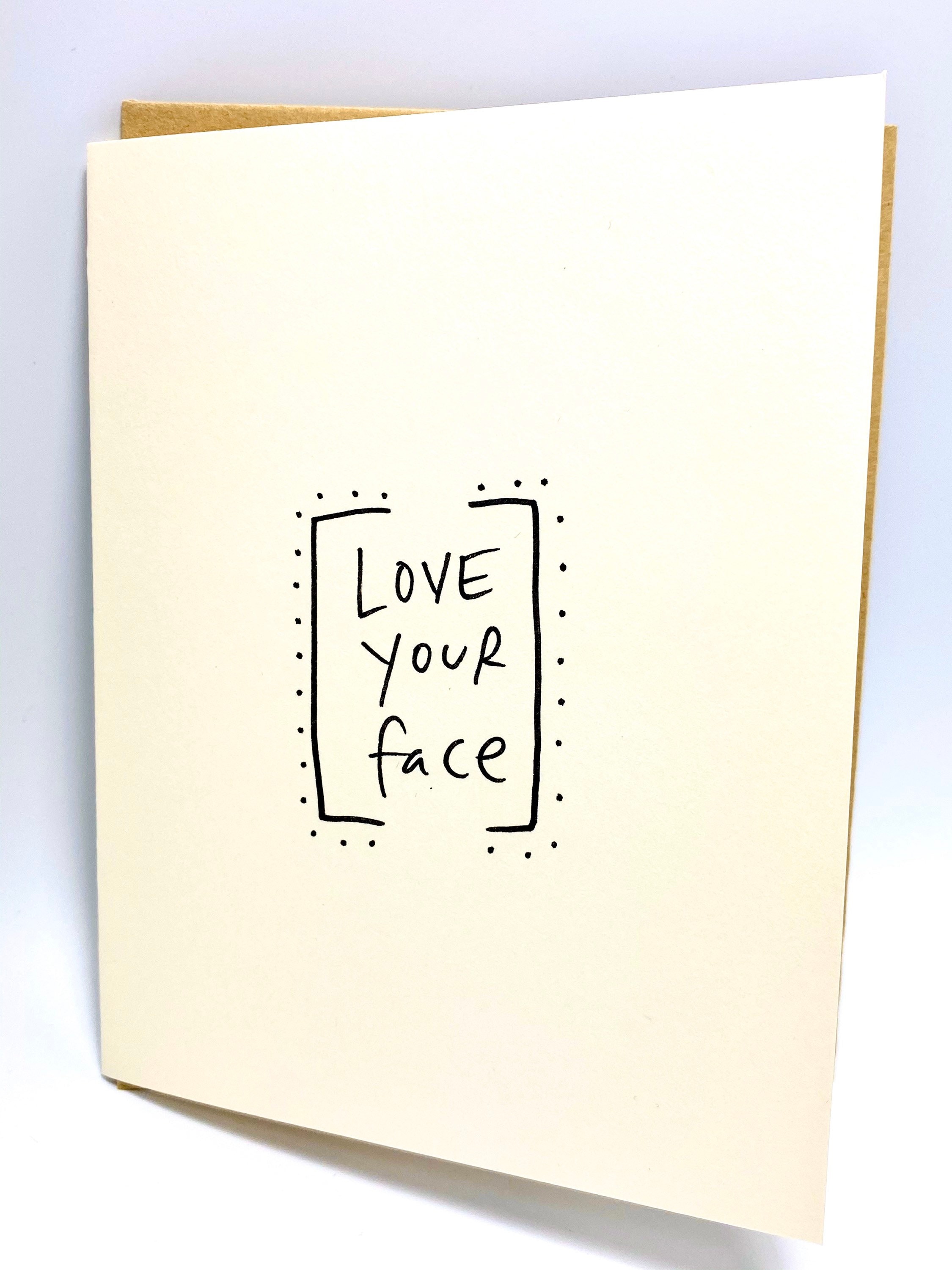Love Your Face Card Social Distance/quarantine Card Reach - Etsy