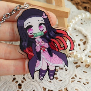 Cute Demon Girl Anime 3 Acrylic Keychain image 2