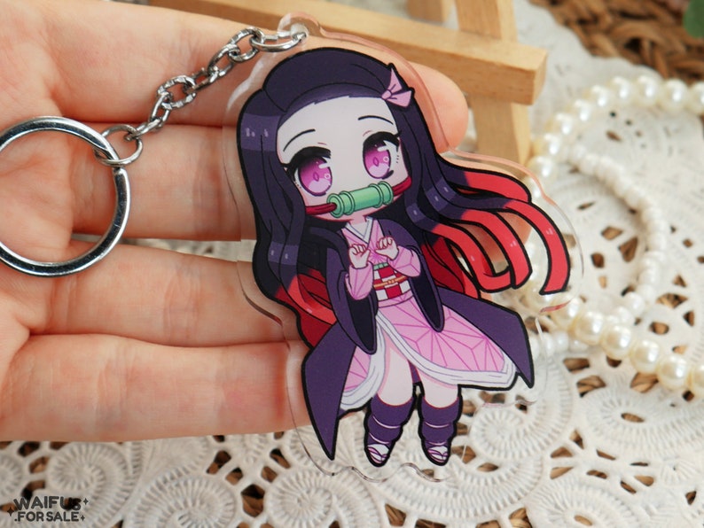 Cute Demon Girl Anime 3 Acrylic Keychain image 2