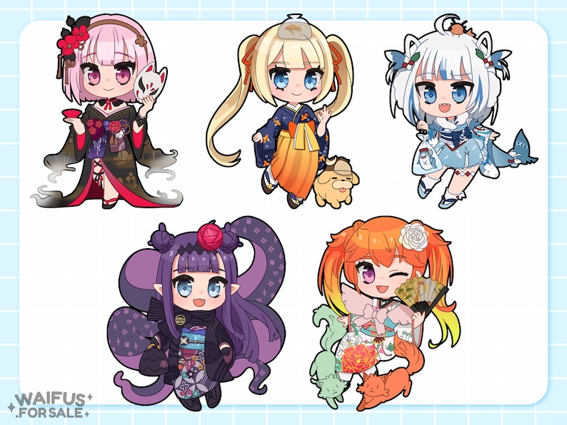 Hololive Myth EN Kimono Keychains image 1