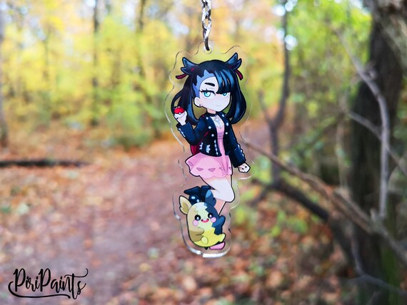 Doublesided Marnie Morpeko Pkmn Galar Keychain Charm