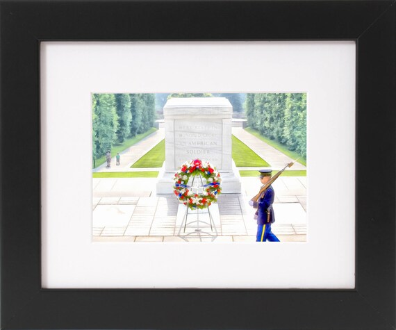 Items similar to Tomb of the Unknown Soldier DC,Monument, watercolor ...